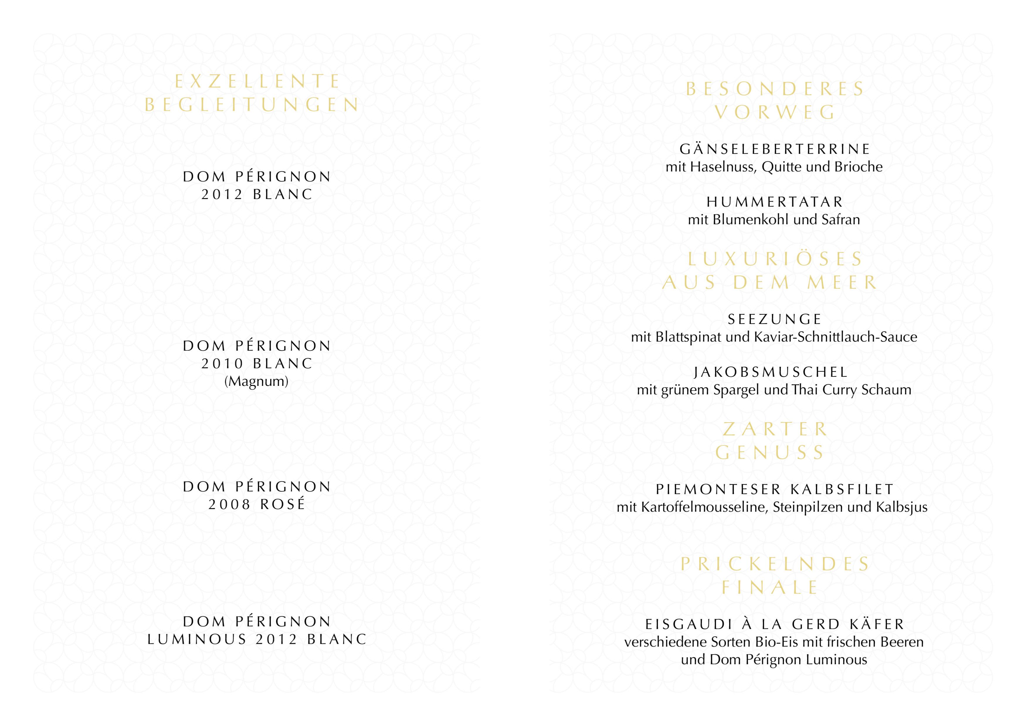 Exklusiver Genuss-Abend der Spitzenklasse mit Dom Pérignon Champagner