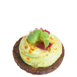 Avocadocreme mit rote Bete Canapé